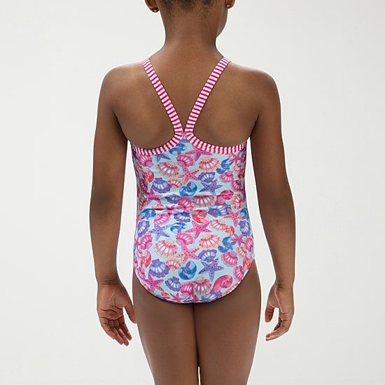 Dolfin Little & Big Kid Girls Easy-on + Easy-off Sleeveless One Piece Swimsuit
