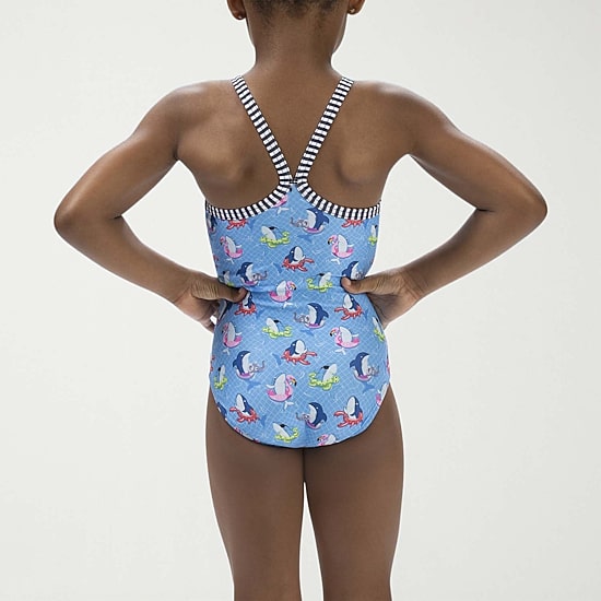 Dolfin Toddler Girls Easy-on + Easy-off Animal Sleeveless One Piece Swimsuit