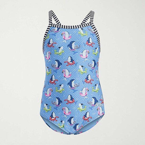 Dolfin Toddler Girls Easy-on + Easy-off Animal Sleeveless One Piece Swimsuit