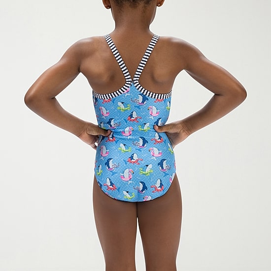 Dolfin Little & Big Kid Girls Easy-on + Easy-off Animal Sleeveless One Piece Swimsuit