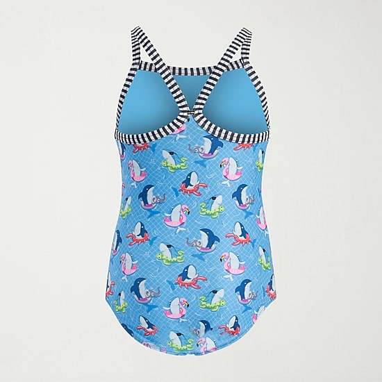 Dolfin Little & Big Kid Girls Easy-on + Easy-off Animal Sleeveless One Piece Swimsuit