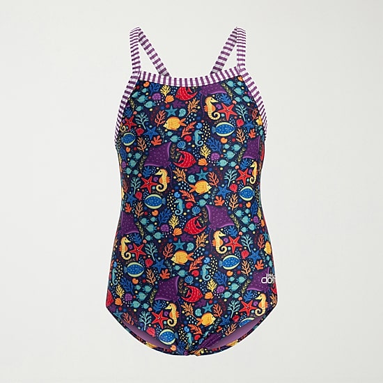 Dolfin Toddler Girls Easy-on + Easy-off Sleeveless One Piece Swimsuit