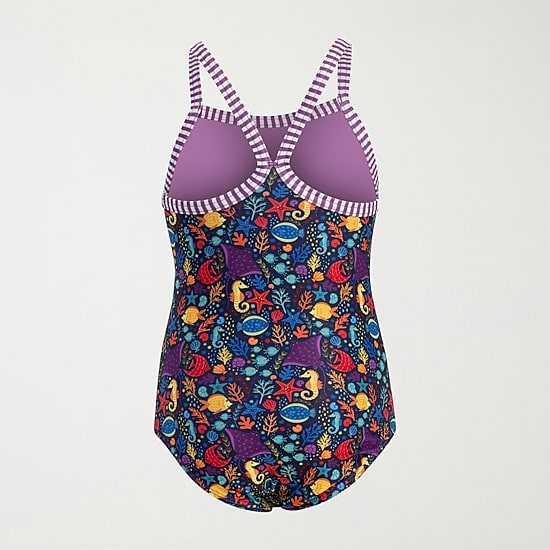 Dolfin Toddler Girls Easy-on + Easy-off Sleeveless One Piece Swimsuit