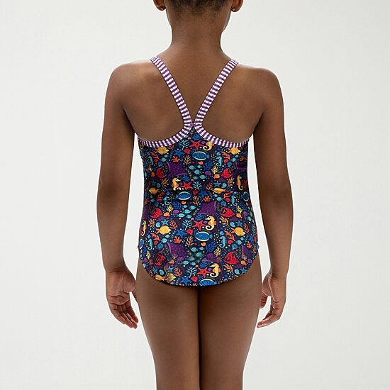 Dolfin Little & Big Kid Girls Easy-on + Easy-off Sleeveless One Piece Swimsuit