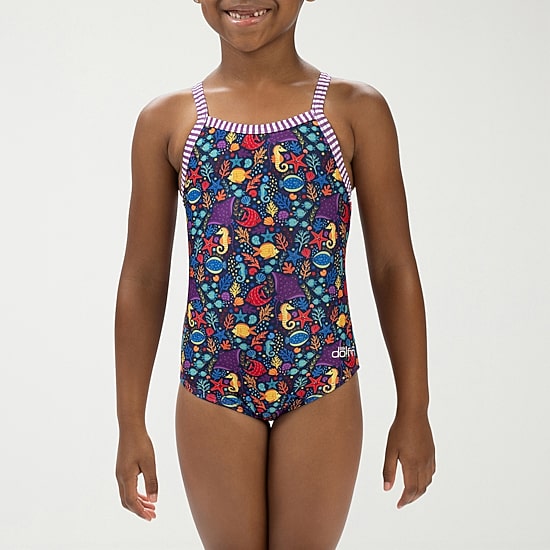 Dolfin Little & Big Kid Girls Easy-on + Easy-off Sleeveless One Piece Swimsuit