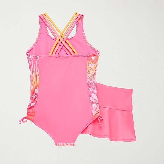 ZeroXposur Little & Big Kid Girls Floral Sleeveless One Piece Swimsuit