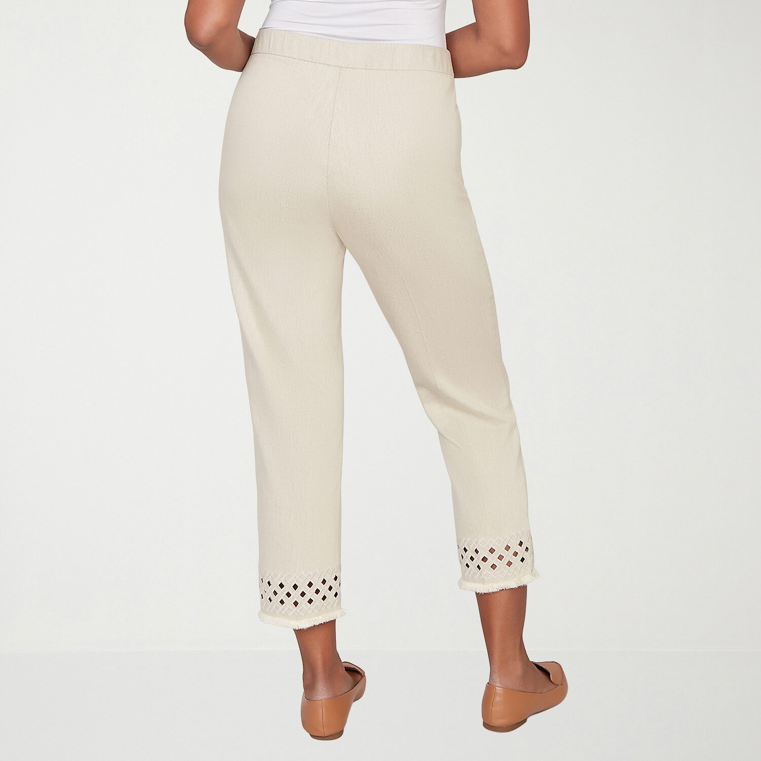 Alfred Dunner Detail Driven Womens Straight Ankle Pant