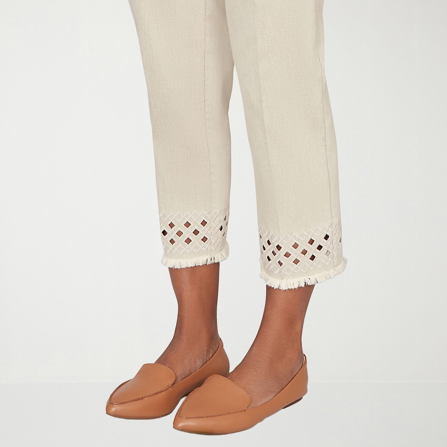 Alfred Dunner Detail Driven Womens Straight Ankle Pant