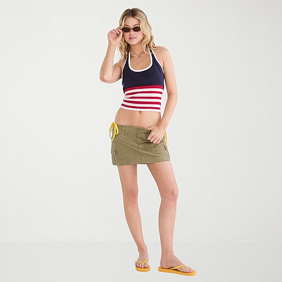 AEROPOSTALE Womens Juniors Mid Rise A-Line Skirt