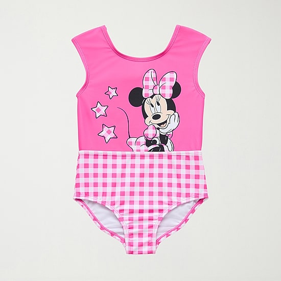 Disney Collection Little & Big Kid Girls Minnie Mouse Sleeveless One Piece Swimsuit