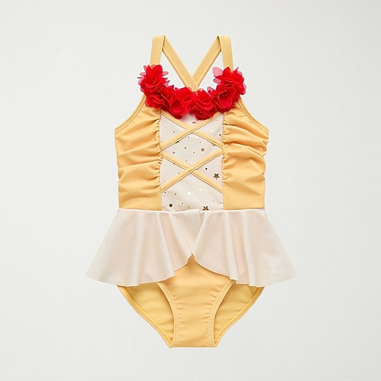 Disney Collection Toddler Girls Belle Princess Sleeveless One Piece Swimsuit