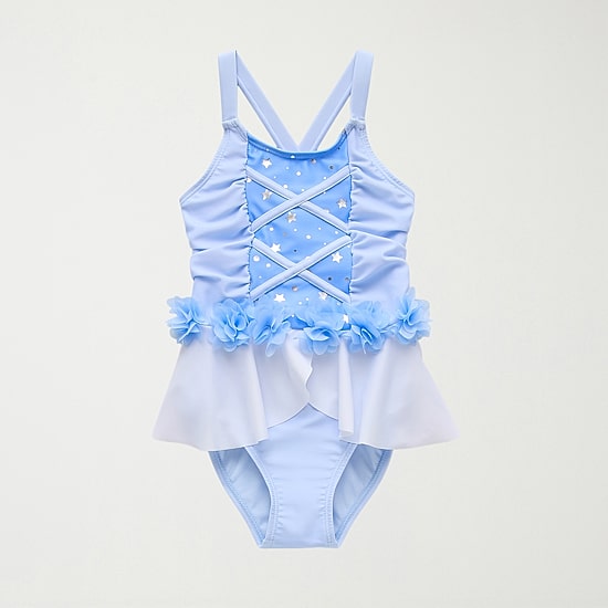 Disney Collection Toddler Girls Cinderella Princess Sleeveless One Piece Swimsuit
