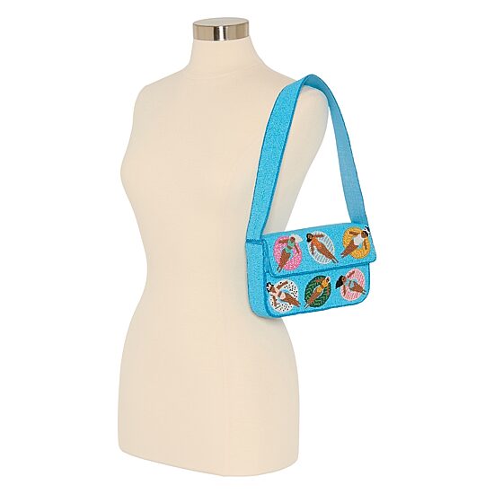 SOL and MER Beaded Pool Ladies Shoulder Bag