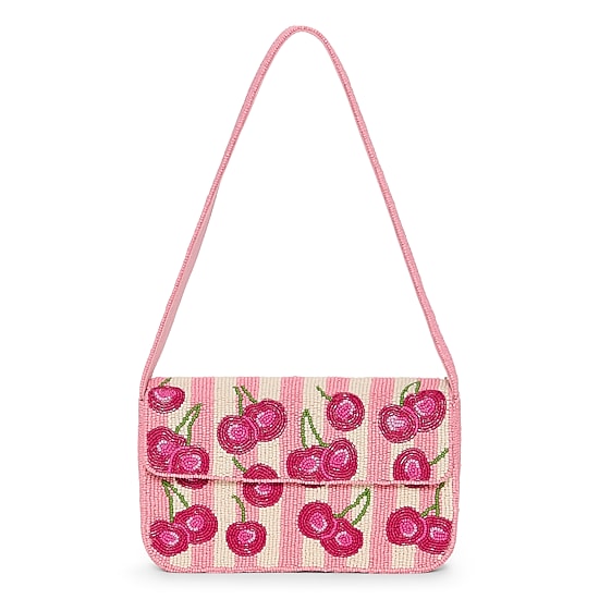 SOL and MER Beaded Cherry Shoulder Bag