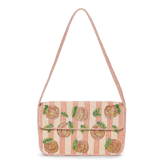 SOL and MER Beaded Peaches Shoulder Bag