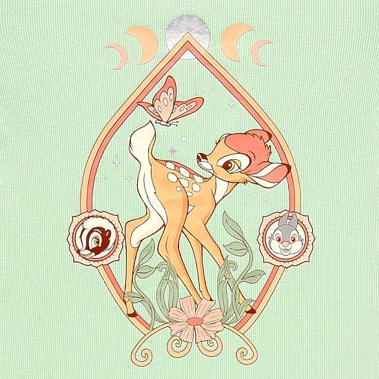 Bambi Baby Tee Womens Crew Neck Short Sleeve Regular Fit Bambi Graphic T-Shirt