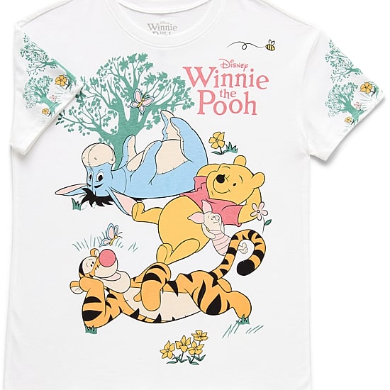 Boyfriend Tee Womens Juniors Crew Neck Short Sleeve Regular Fit Winnie The Pooh Graphic T-Shirt