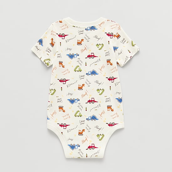 Okie Dokie Baby Boys Crew Neck Short Sleeve Bodysuit