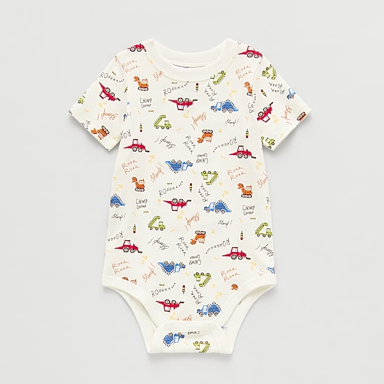 Okie Dokie Baby Boys Crew Neck Short Sleeve Bodysuit