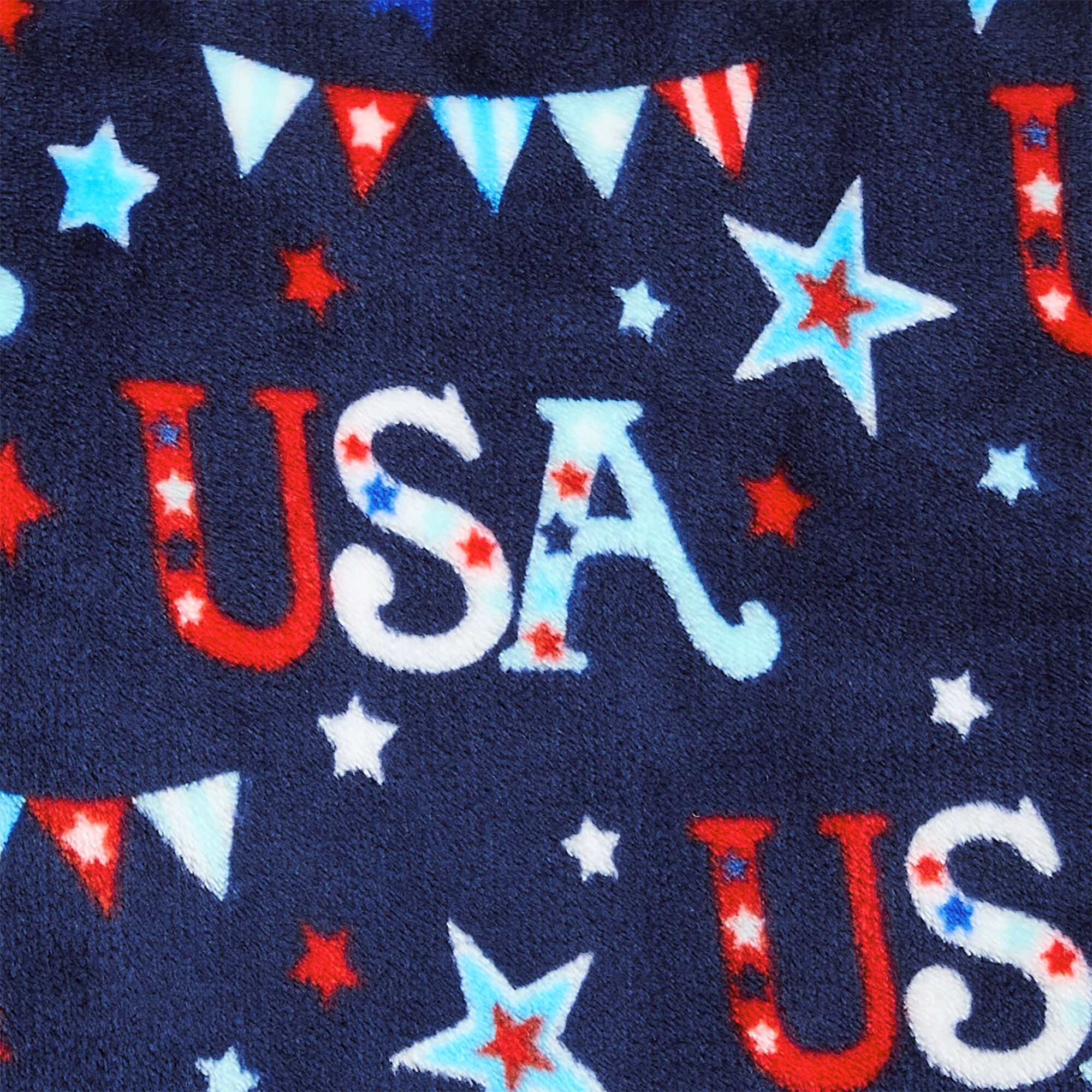 Home Expressions Velvet Plush Americana Print 50x60 Throw