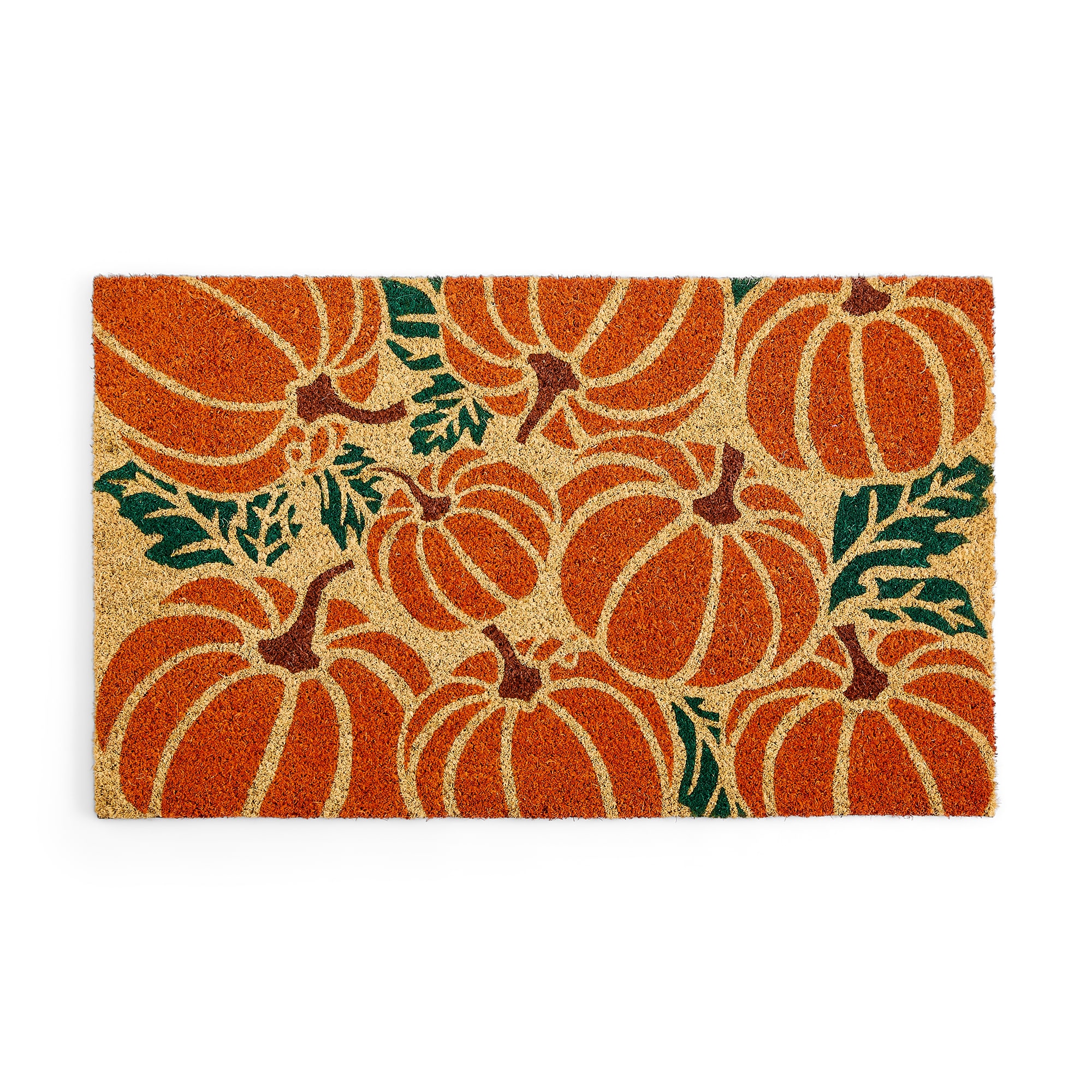 Layerings Orange Pumpkin Indoor Outdoor Rectangular Doormat