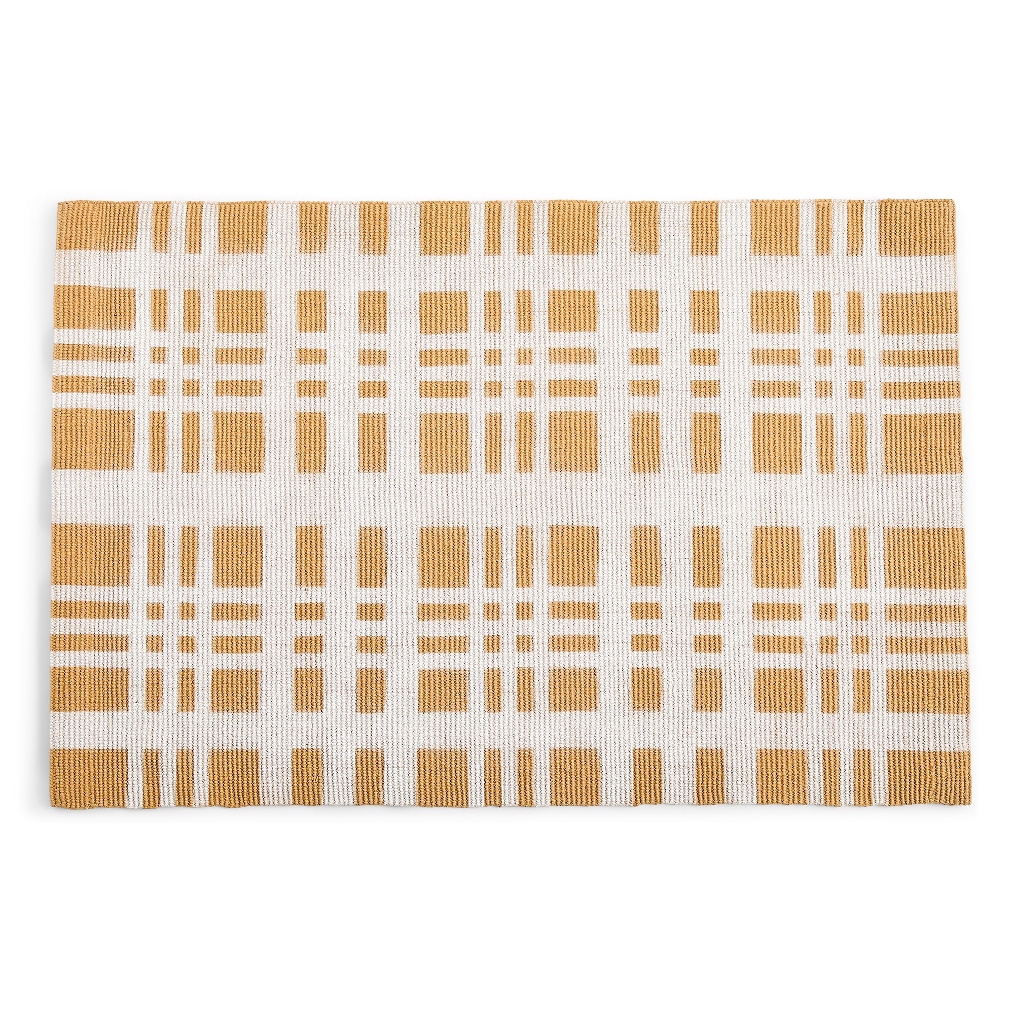 Layerings Neutral Pumpkin Layered Set Indoor Outdoor Rectangular Doormat