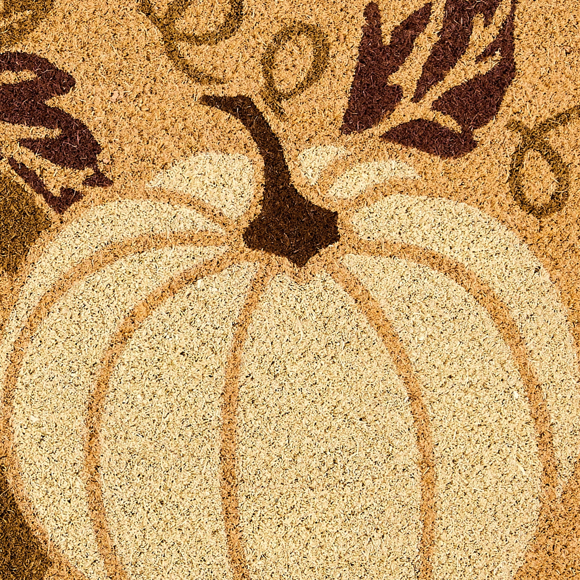 Layerings Neutral Pumpkin Layered Set Indoor Outdoor Rectangular Doormat