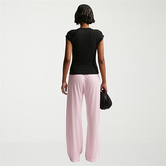 Nike Womens Drawstring Waist Lightweight Moisture Wicking Straight Low Rise Regular Fit Sweatpant