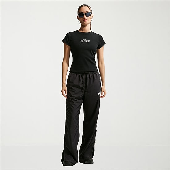 Nike Womens Crew Neck Short Sleeve Active Crop Top
