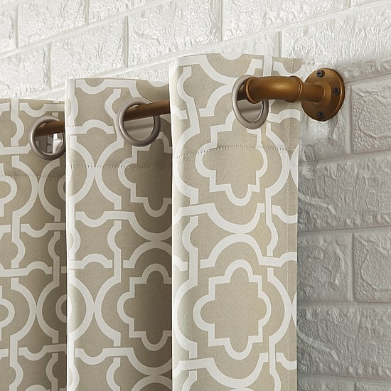 Sun Zero Barnett Trellis Grommet Top Energy Saving Blackout Single Curtain Panel