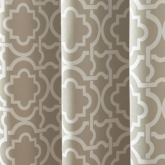 Sun Zero Barnett Trellis Grommet Top Energy Saving Blackout Single Curtain Panel