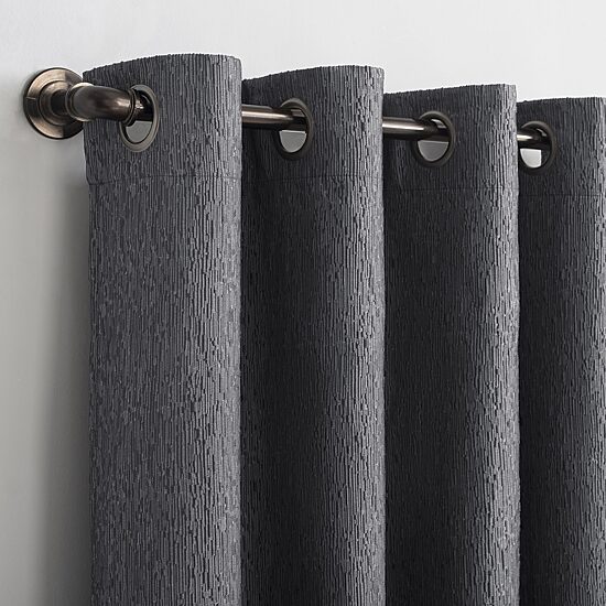 Sun Zero Noir Dimensional Thermal Extreme Grommet Top Energy Saving 100% Blackout Single Curtain Panel