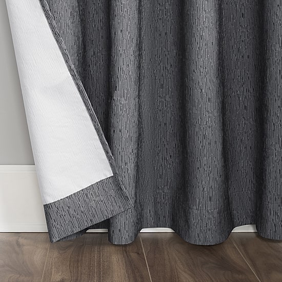 Sun Zero Noir Dimensional Thermal Extreme Grommet Top Energy Saving 100% Blackout Single Curtain Panel
