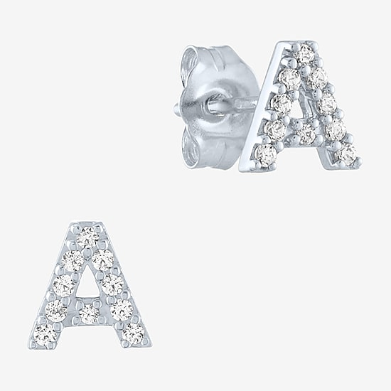 Diamond Addiction Lab-Grown (G-H / SI2-I1) Diamond Accent Stud Earrings in Sterling Silver