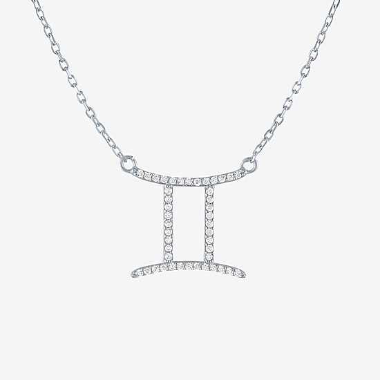 Diamond Addiction Lab-Grown (G-H / Si2-I1) Diamond Zodiac Pendant Necklace in Sterling Silver
