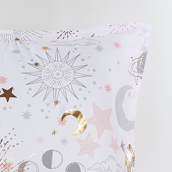 Intelligent Design Ariella Starry Sky Metallic Comforter Set with Throw Pillow