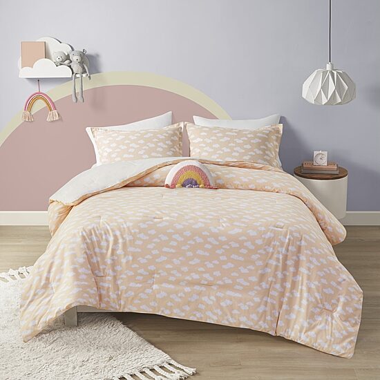 Intelligent Design Ellie Reversible 100% Cotton Comforter Set with Decorative Pillow