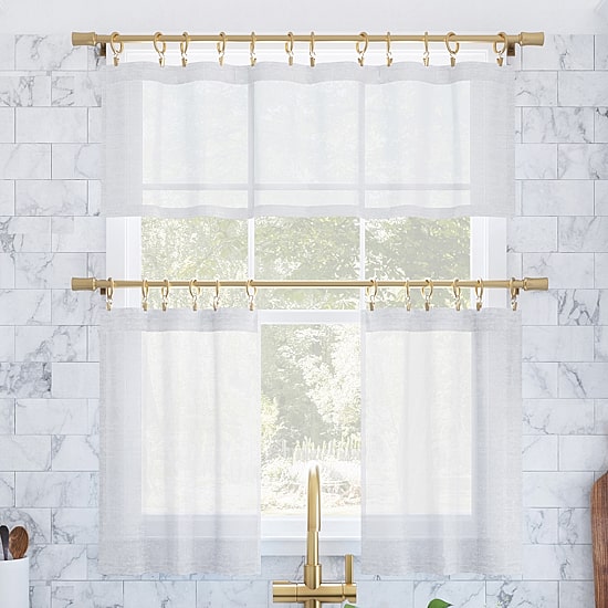 Archaeo Akari Textured Linen Blend Rod Pocket Tailored Valance