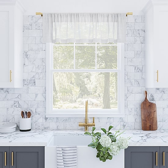 Archaeo Akari Textured Linen Blend Rod Pocket Tailored Valance