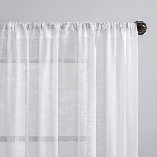 Archaeo Akari Textured Linen Blend Rod Pocket Tailored Valance