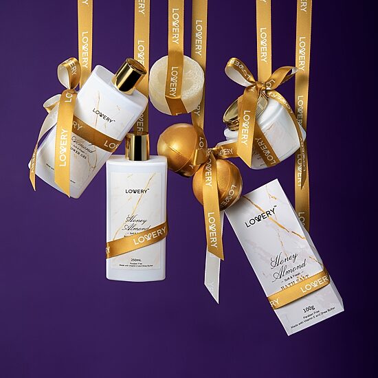 LOVERY™ Gold Marble Bath Spa Gift Basket - 31pc Self Care Kit