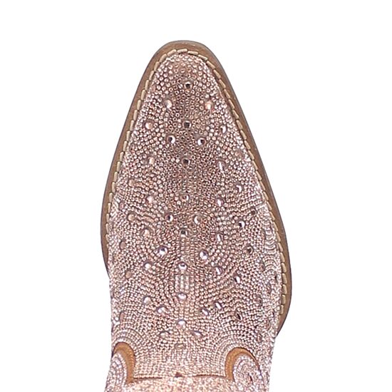 Dingo Womens Silver Dollar Stacked Heel Cowboy Boots