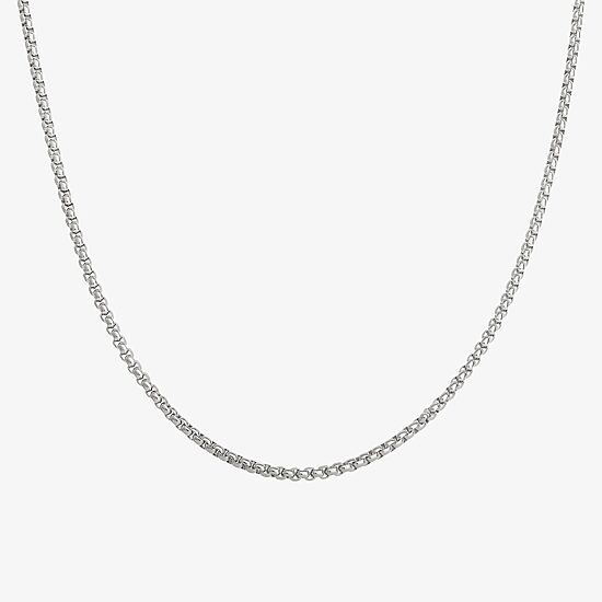 Shaquille O'Neal XLG™ Mens Stainless Steel 24 Inch Box Chain Necklace