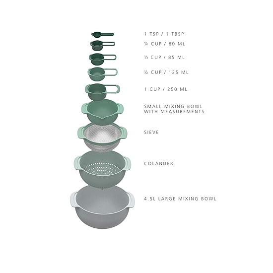 Joseph Joseph  Nest Plus Food Set - Editions 9-pc. Prep Bowl