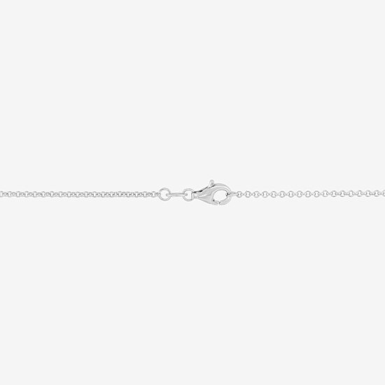 "Blessed" Womens Sterling Silver 18 Inch Pendant Necklace