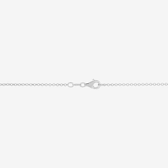 Womens Sterling Silver Round 18 Inch Pendant Necklace