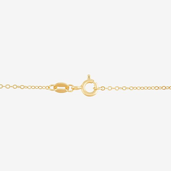 Womens White Mother Of Pearl 14K Gold Over Silver Round 18 Inch Pendant Necklace