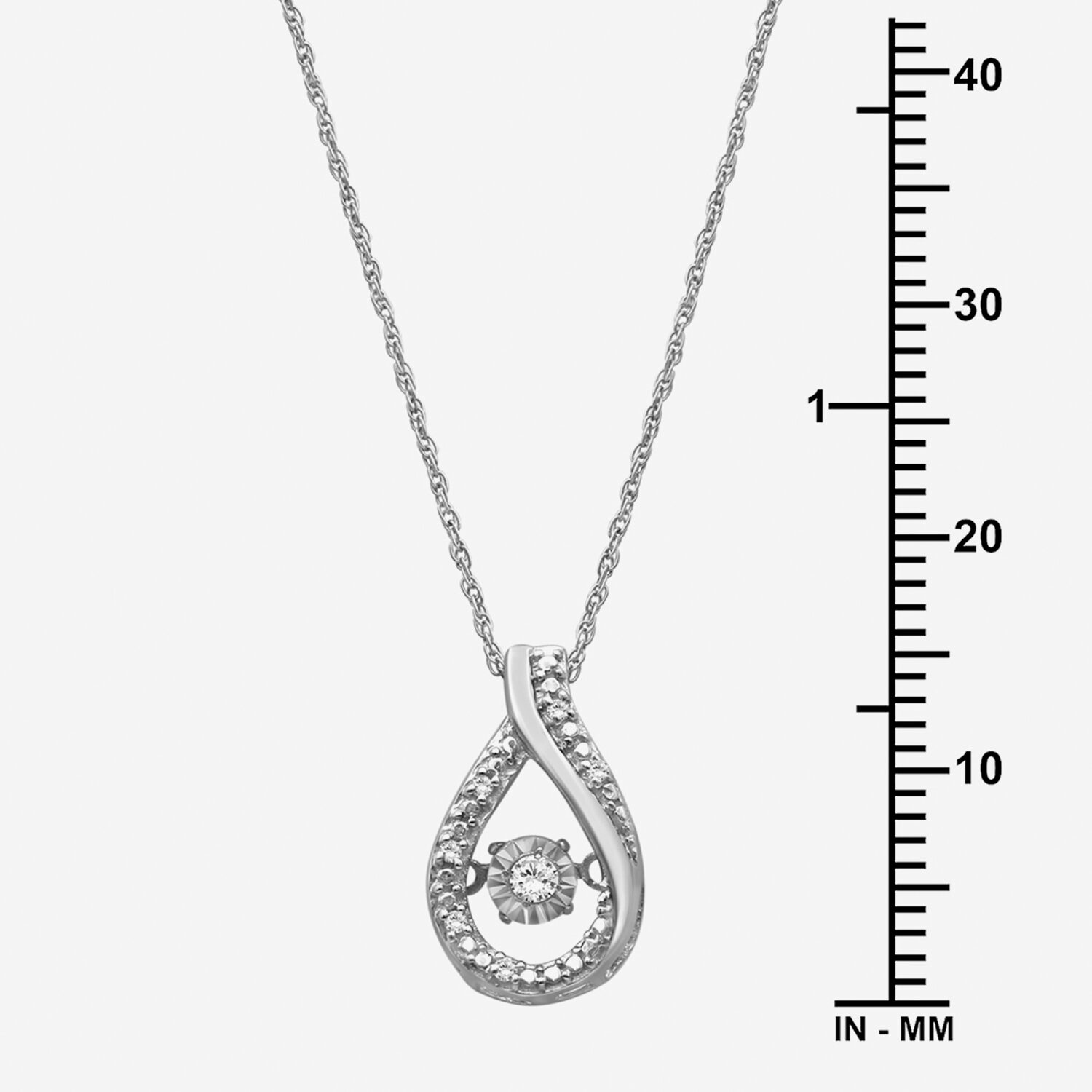 Limited Quantities! Womens Diamond Accent Natural White Diamond Sterling Silver 18 Inch Pendant Necklace