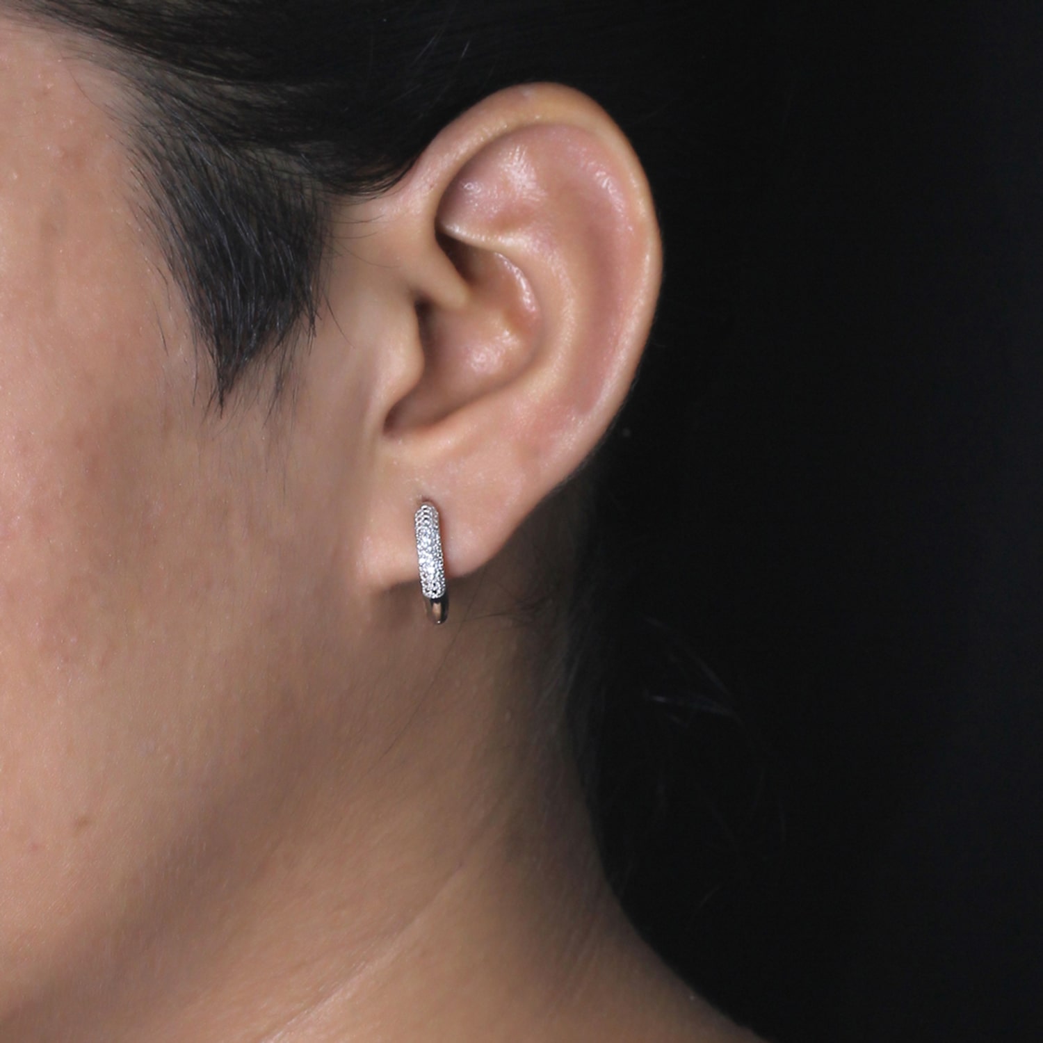 Limited Quantities! Womens 1/10 CT. T.W. Natural White Diamond Sterling Silver 14.5mm Hoop Earrings