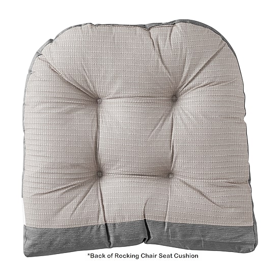 Sweet Home Collection™ Rocking Chair Cushion 2 Piece Tufted Non Slip Set of Upper and Lower Cushions